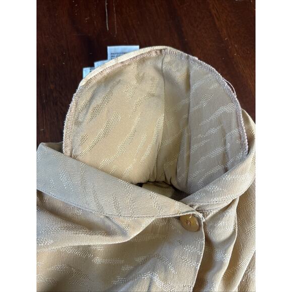 Carlisle Vintage Silk Blouse Size 12 Textured Animal Print Luxury Designer - Picture 9 of 9